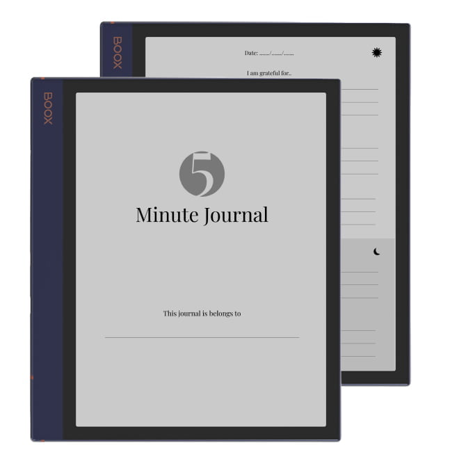 Boox Note Air Five minute journal
